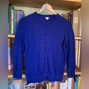 J. Crew Jackie Cardigan, 3/4 Sleeve, Cobalt Blue
